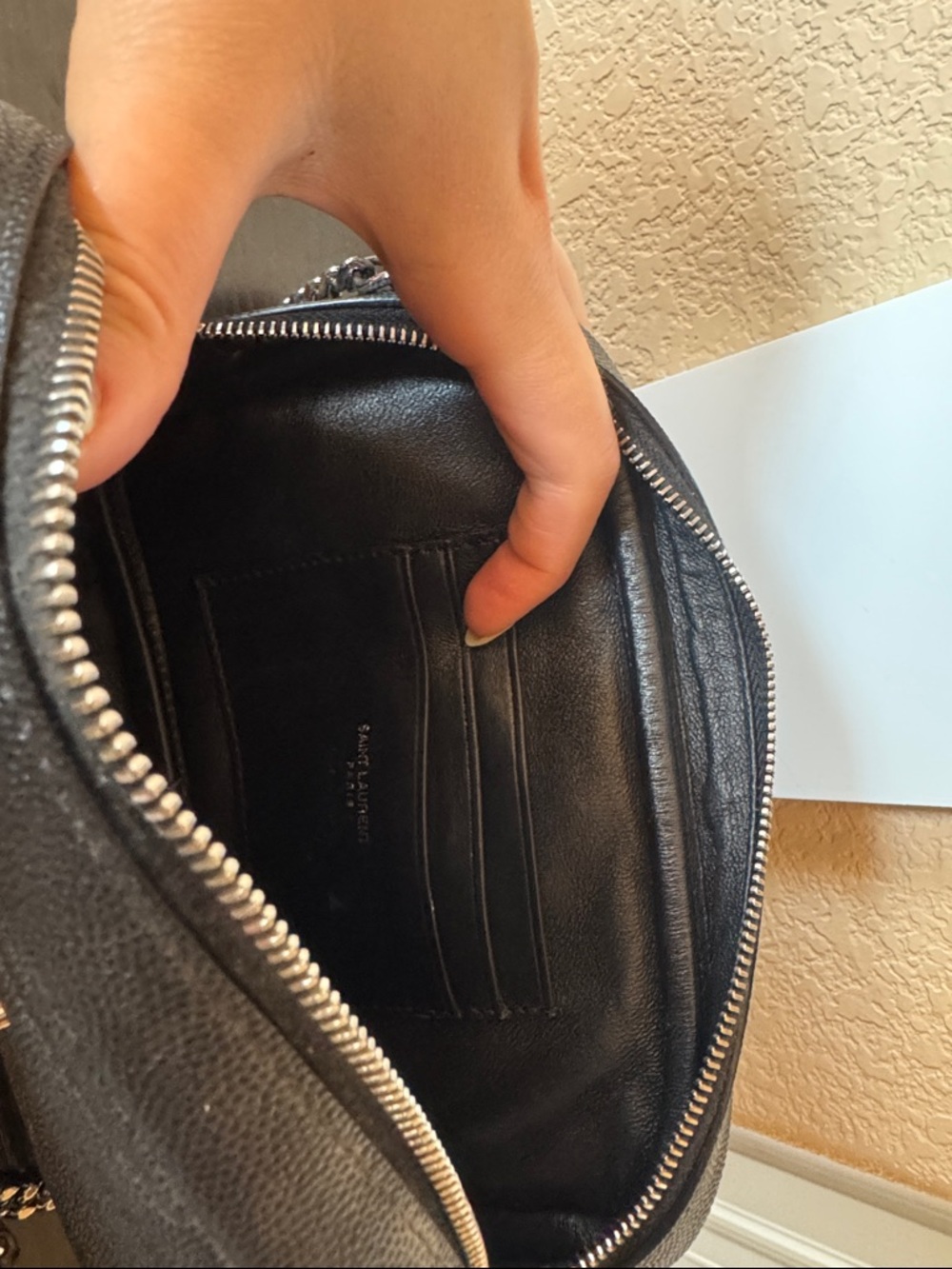 Saint Laurent Black Quilted Leather Crossbody Camera Bag with Tassel - Picture 5 of 6